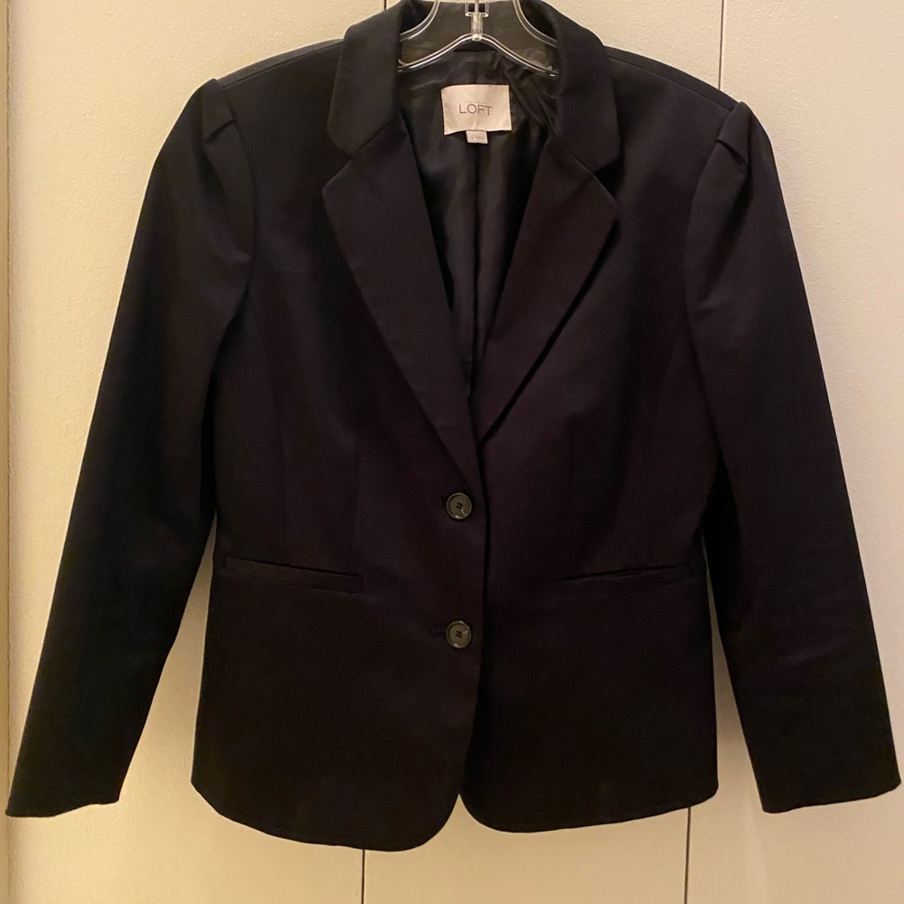 Loft: 2 Button Blazer :Very Gently Worn : Cotton Stretch